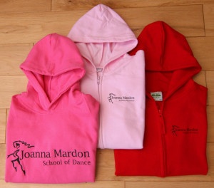 Joanna Mardon School of Dance Exeter new hoodie range