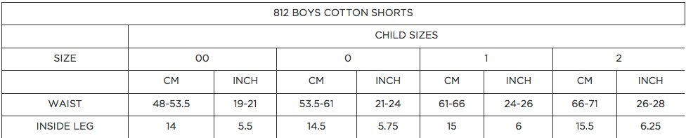 Pre-Primary,-Primary,-Grade-1-and-2-Ballet-Boys-1st-position-Navy-Shorts-Sizing-Chart
