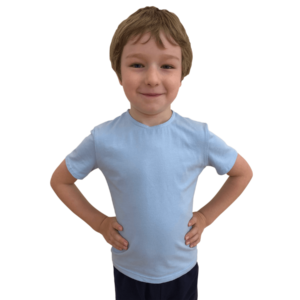 1st Position Boys Short Sleeved Blue T-Shirt Ballet Uniform Joanna Mardon School of Dance